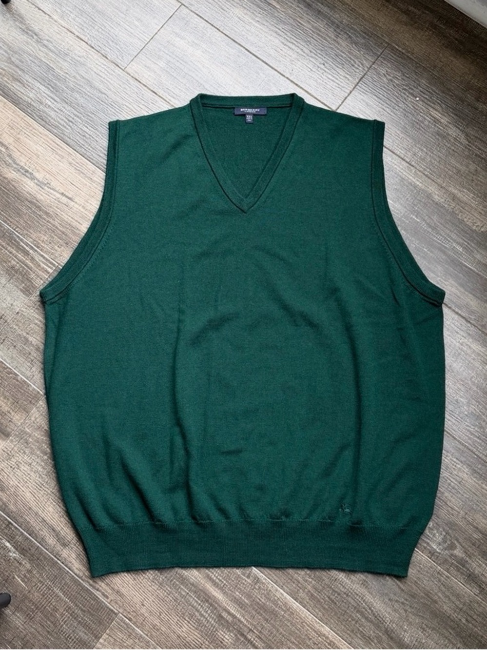 Burberry 100% wool vest green XXL